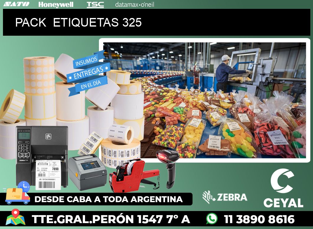 PACK  ETIQUETAS 325