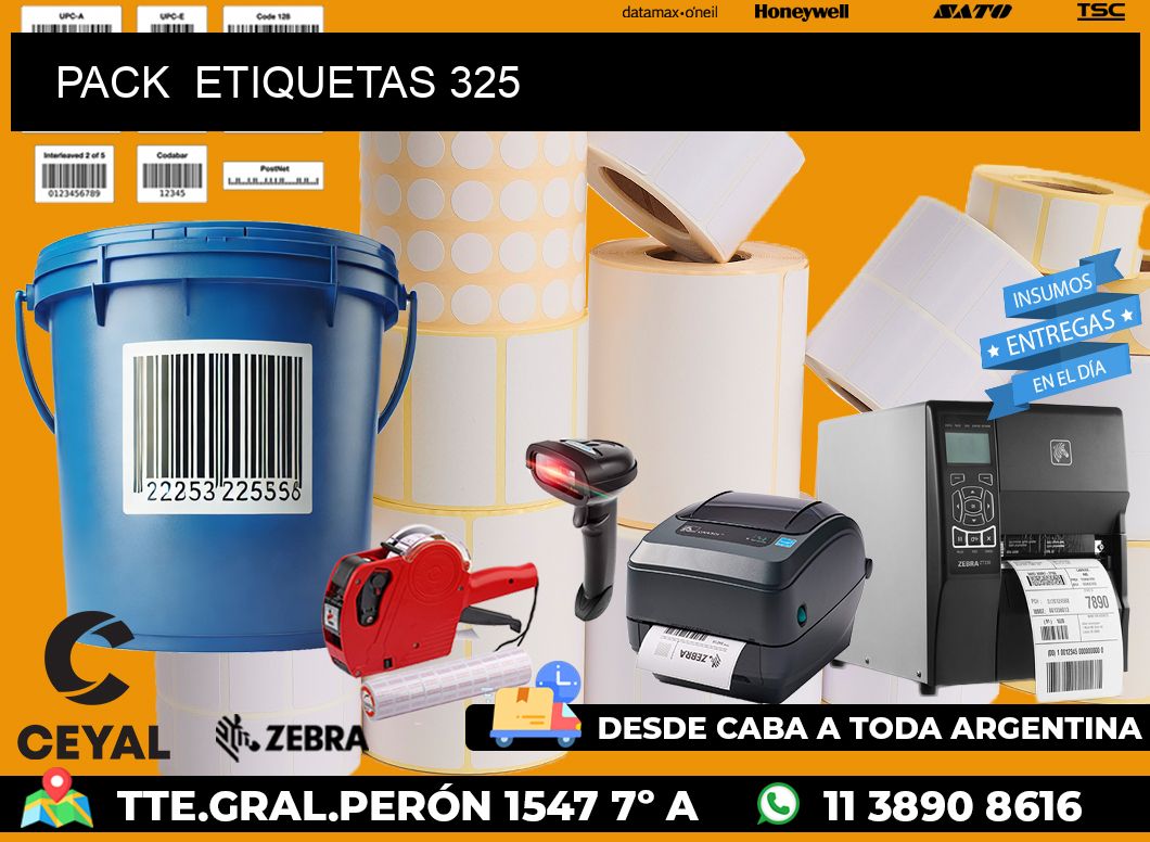 PACK  ETIQUETAS 325