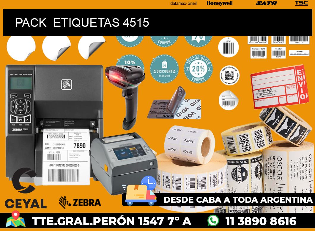 PACK  ETIQUETAS 4515