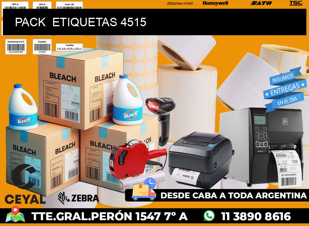 PACK  ETIQUETAS 4515