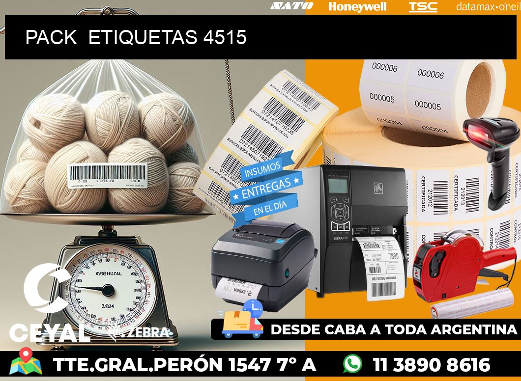 PACK  ETIQUETAS 4515