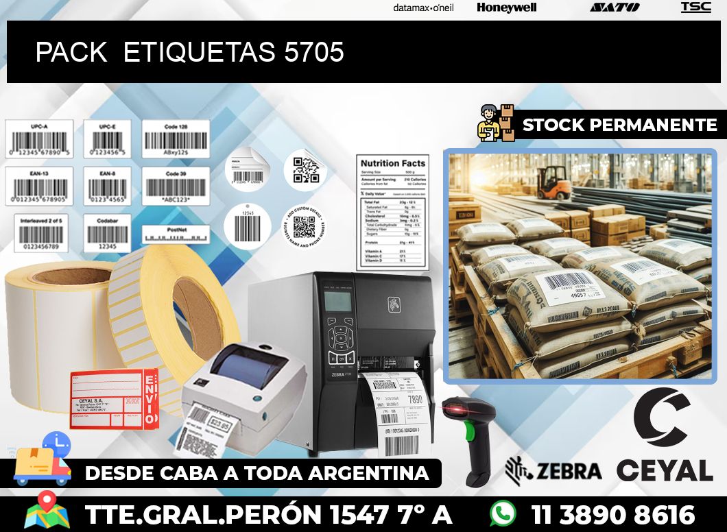 PACK ETIQUETAS 5705