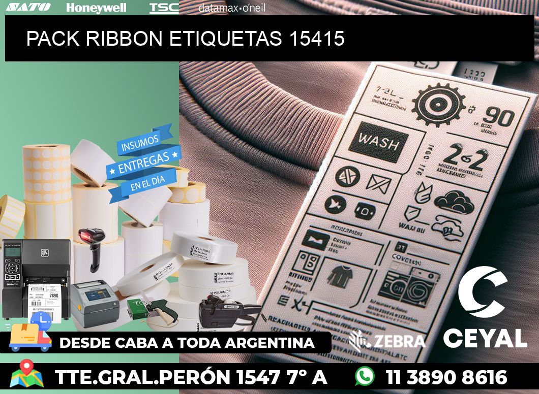 PACK RIBBON ETIQUETAS 15415