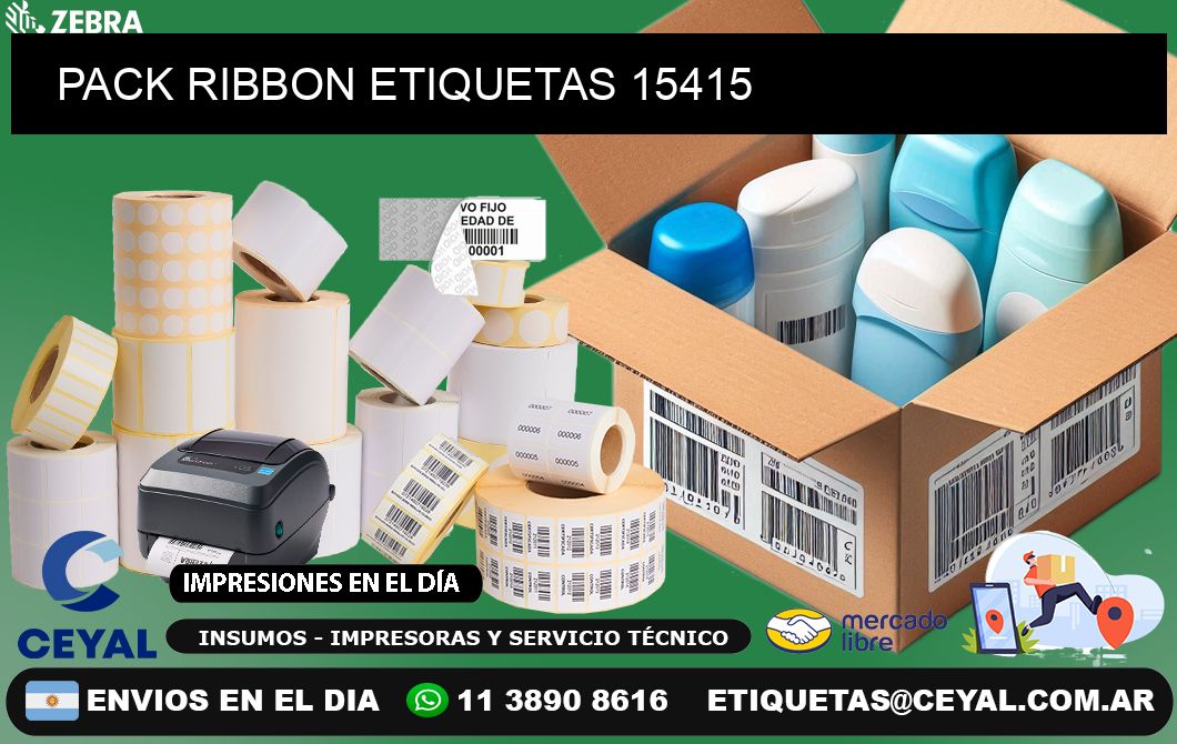 PACK RIBBON ETIQUETAS 15415