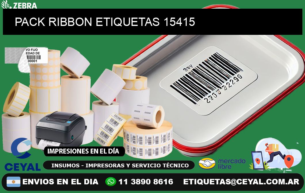 PACK RIBBON ETIQUETAS 15415