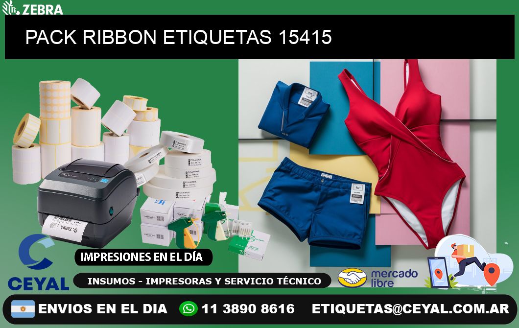 PACK RIBBON ETIQUETAS 15415