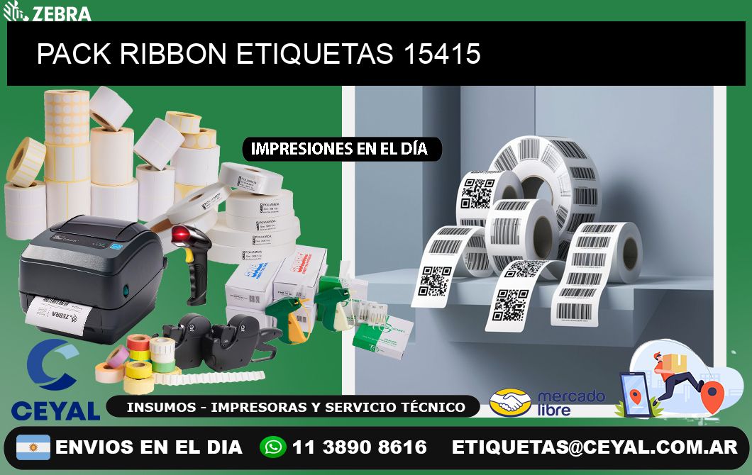 PACK RIBBON ETIQUETAS 15415
