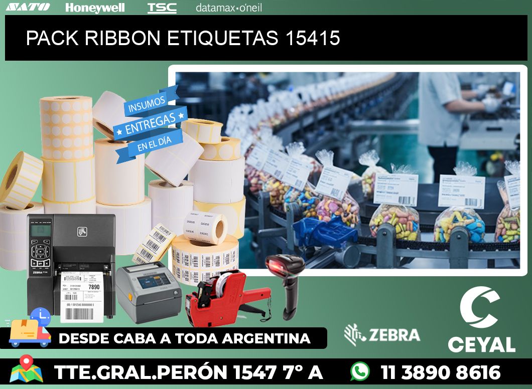 PACK RIBBON ETIQUETAS 15415