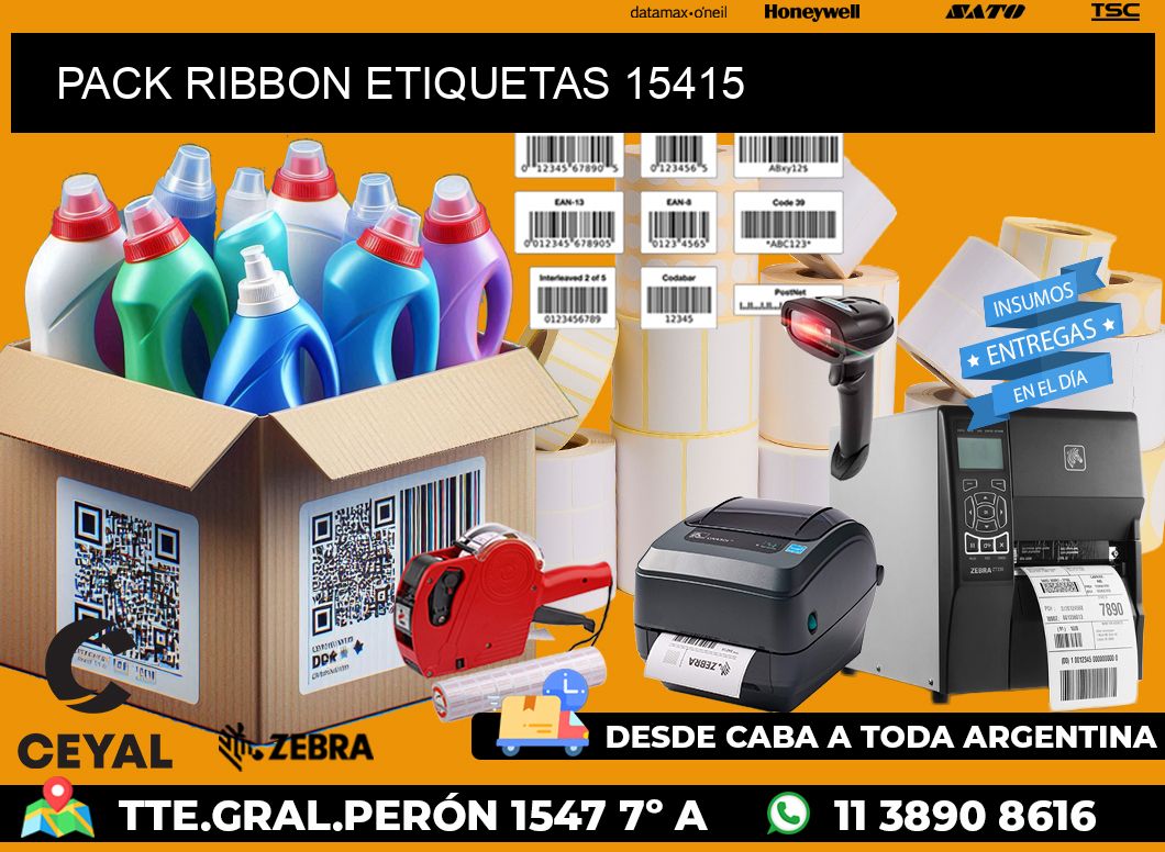 PACK RIBBON ETIQUETAS 15415