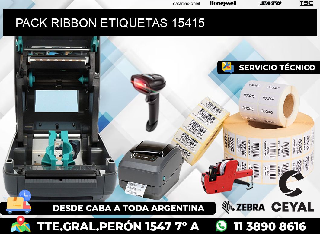 PACK RIBBON ETIQUETAS 15415