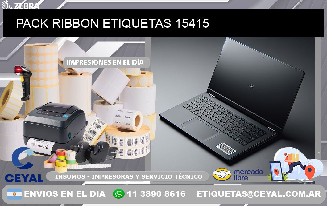PACK RIBBON ETIQUETAS 15415