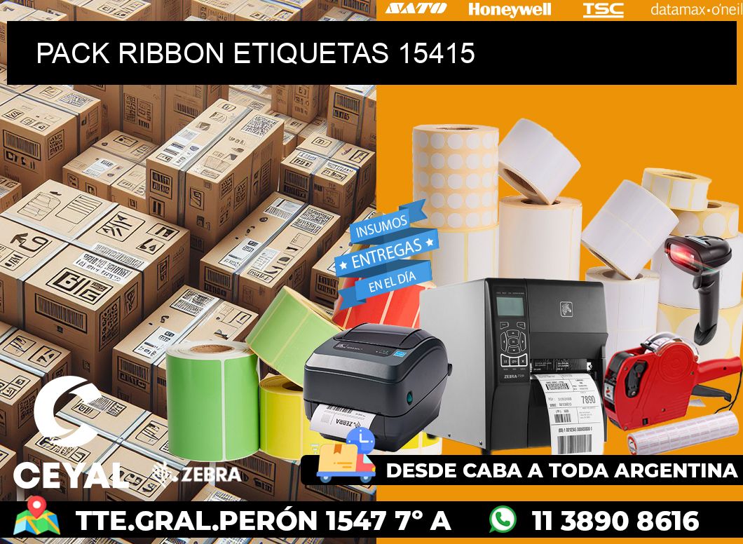 PACK RIBBON ETIQUETAS 15415