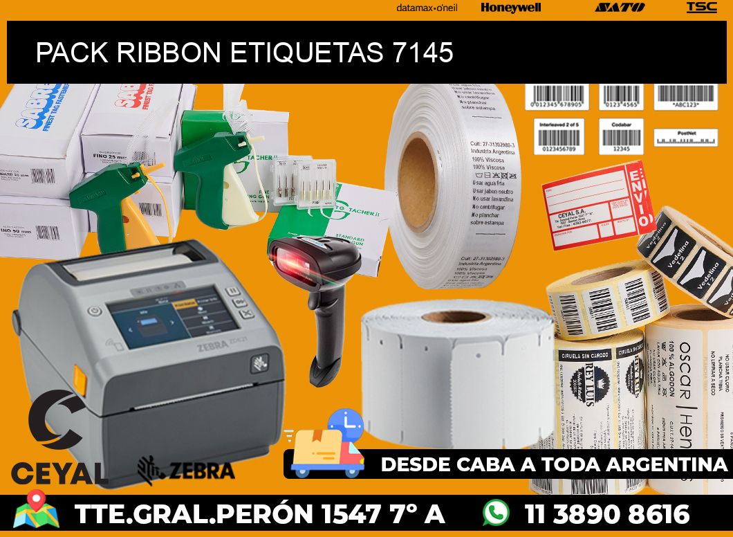 PACK RIBBON ETIQUETAS 7145