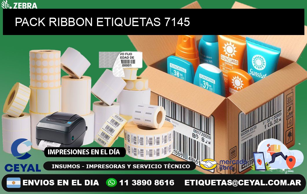 PACK RIBBON ETIQUETAS 7145