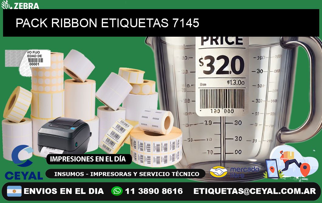 PACK RIBBON ETIQUETAS 7145