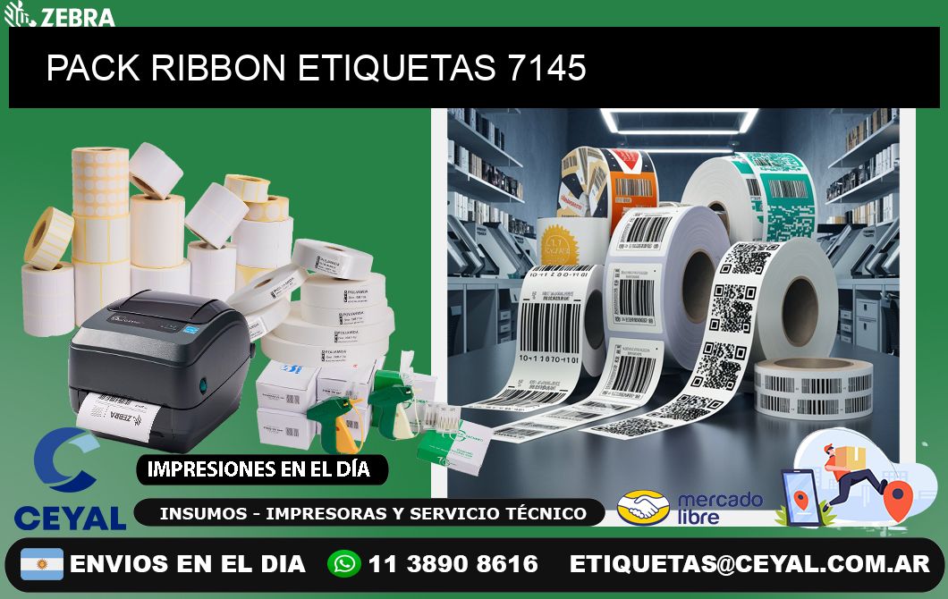 PACK RIBBON ETIQUETAS 7145