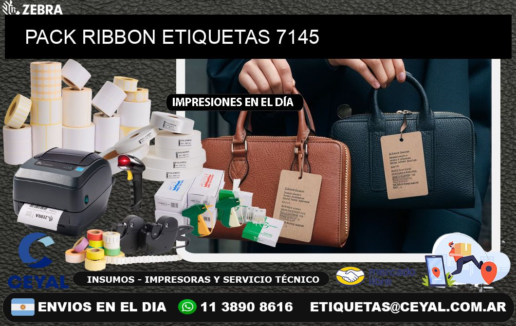 PACK RIBBON ETIQUETAS 7145