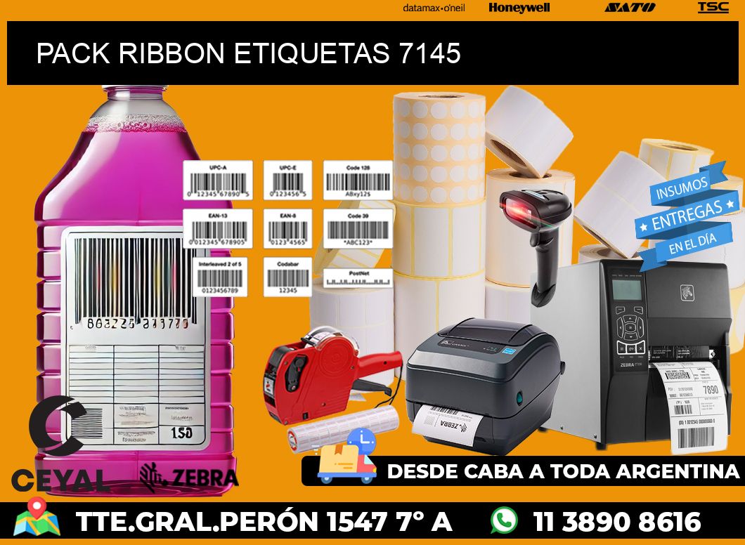 PACK RIBBON ETIQUETAS 7145