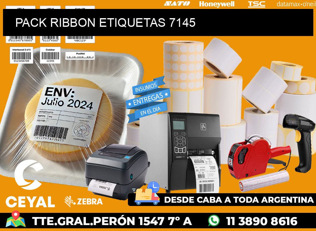 PACK RIBBON ETIQUETAS 7145