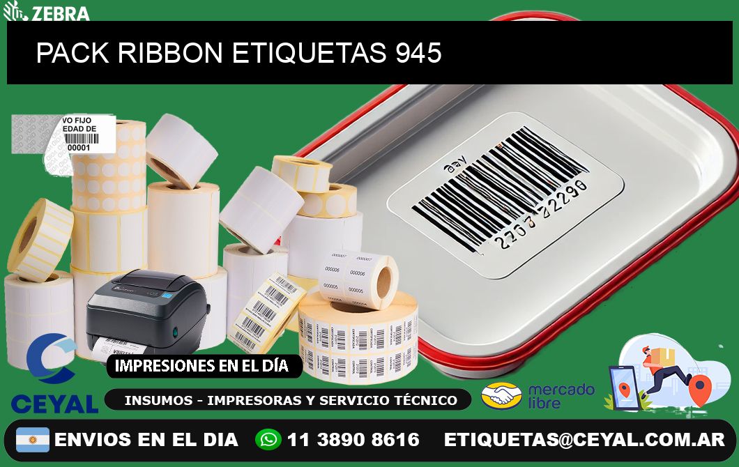 PACK RIBBON ETIQUETAS 945