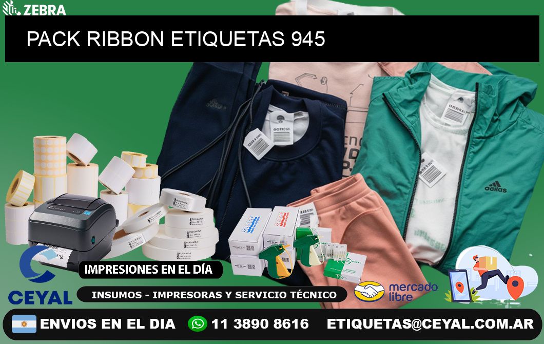 PACK RIBBON ETIQUETAS 945