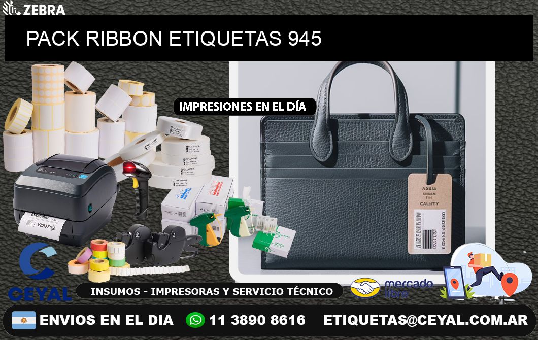 PACK RIBBON ETIQUETAS 945