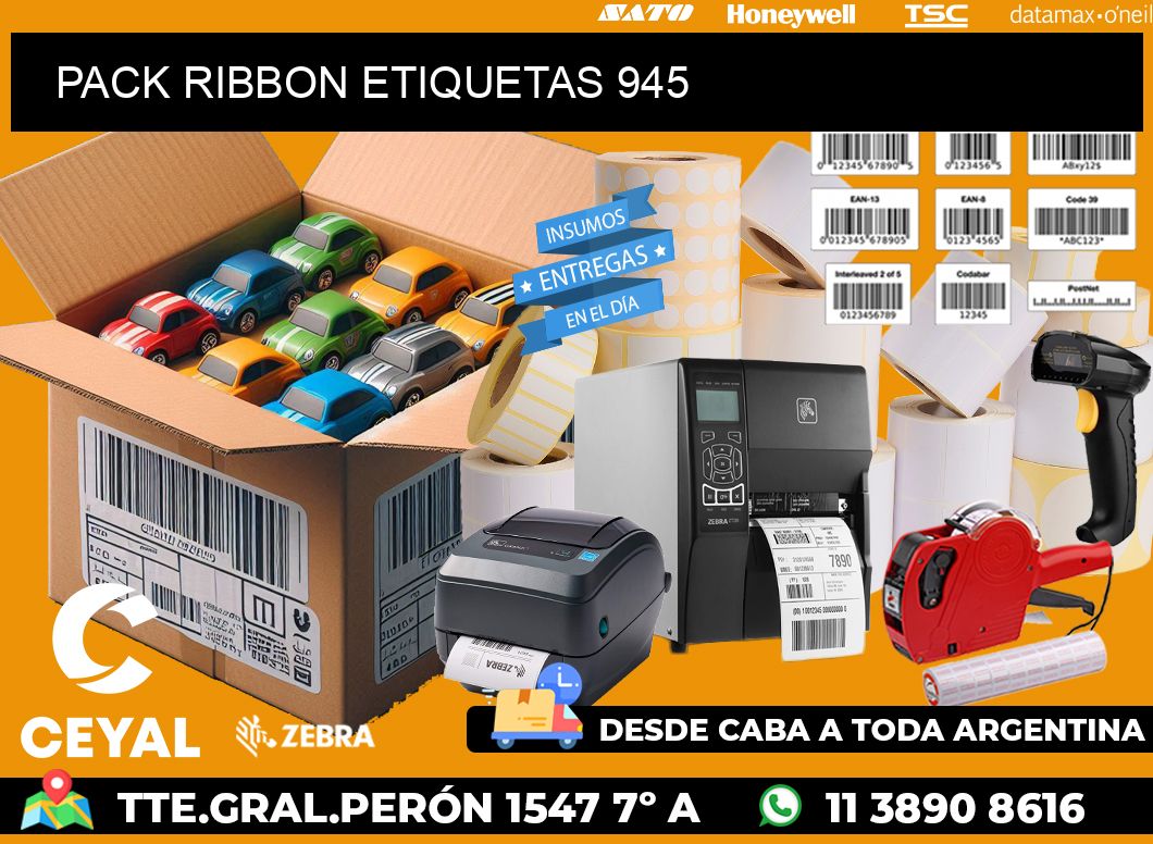 PACK RIBBON ETIQUETAS 945