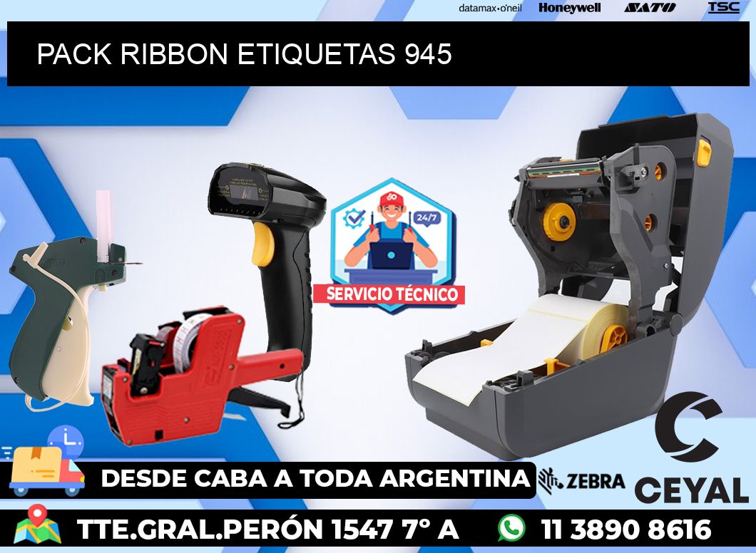 PACK RIBBON ETIQUETAS 945