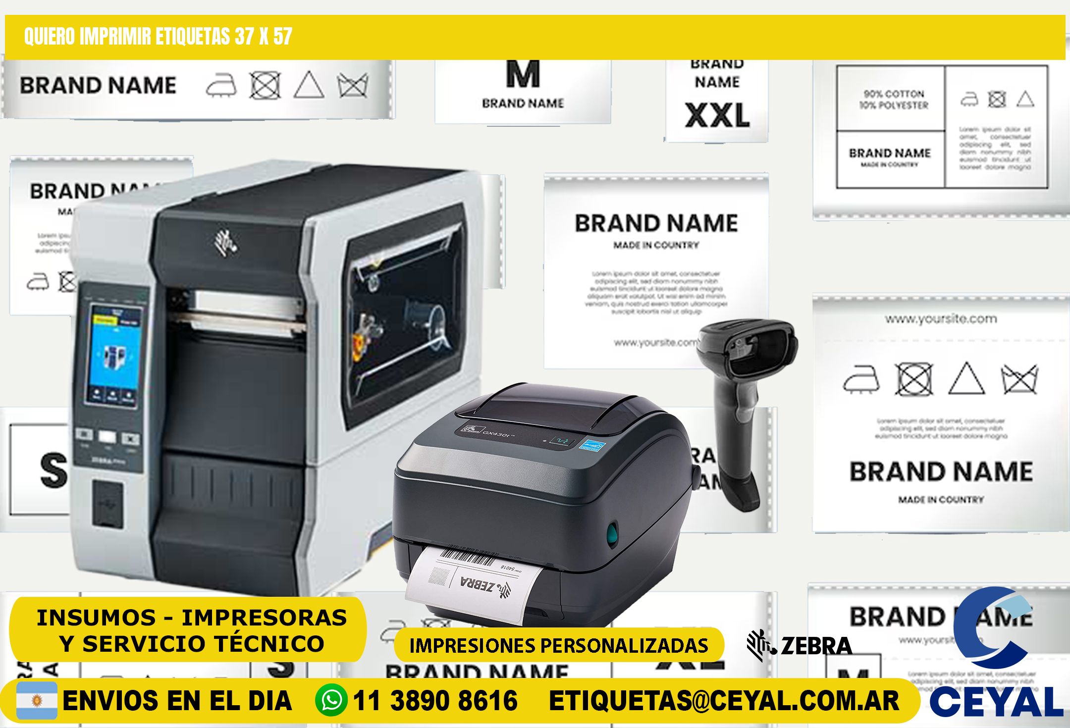 QUIERO IMPRIMIR ETIQUETAS 37 x 57