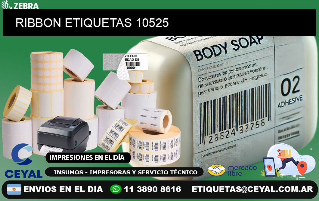 RIBBON ETIQUETAS 10525