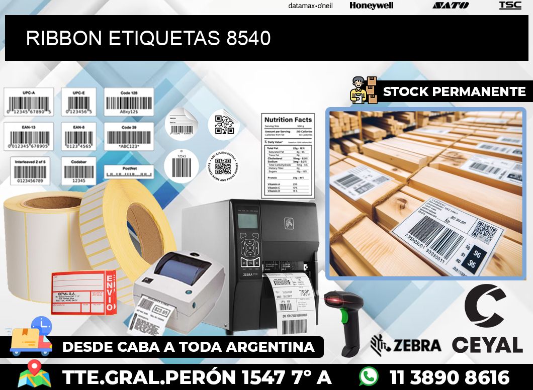 RIBBON ETIQUETAS 8540