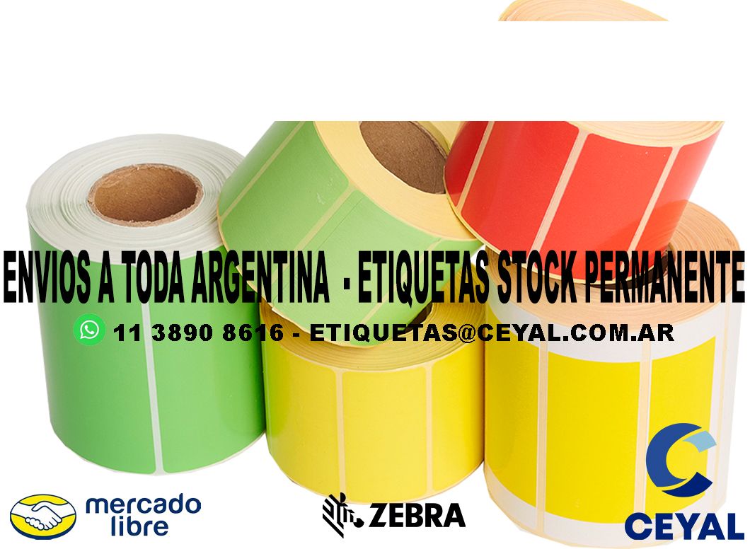 5 ETIQUETAS PAPEL TERMICO 63 x 55 X3000 UNIDADES