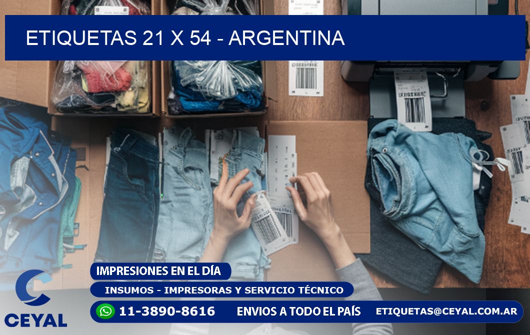 ETIQUETAS 21 x 54 - ARGENTINA