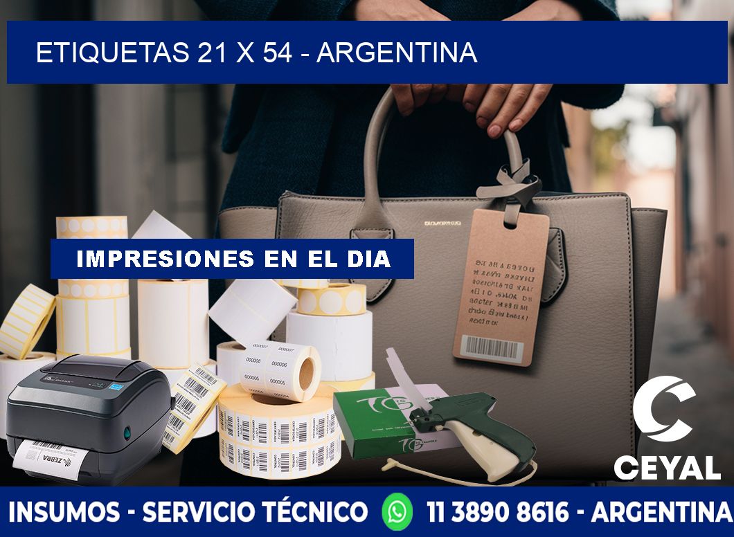 ETIQUETAS 21 x 54 - ARGENTINA