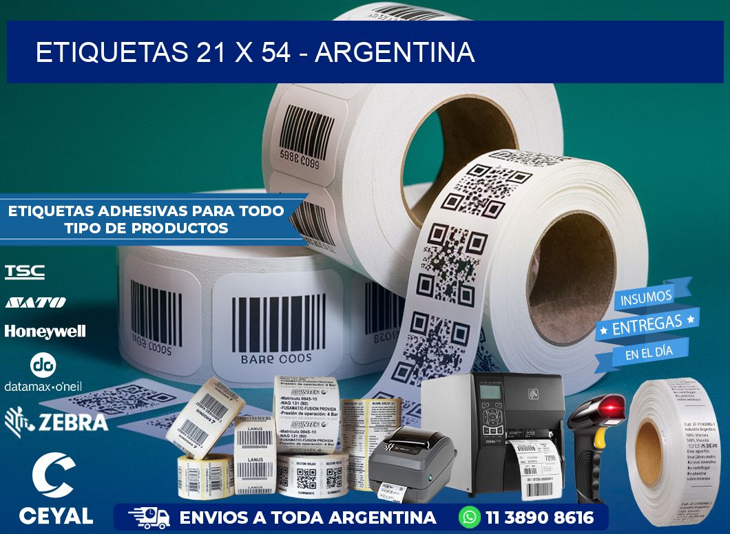 ETIQUETAS 21 x 54 - ARGENTINA