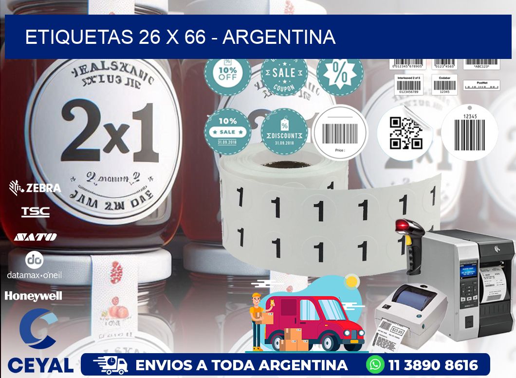 ETIQUETAS 26 x 66 - ARGENTINA