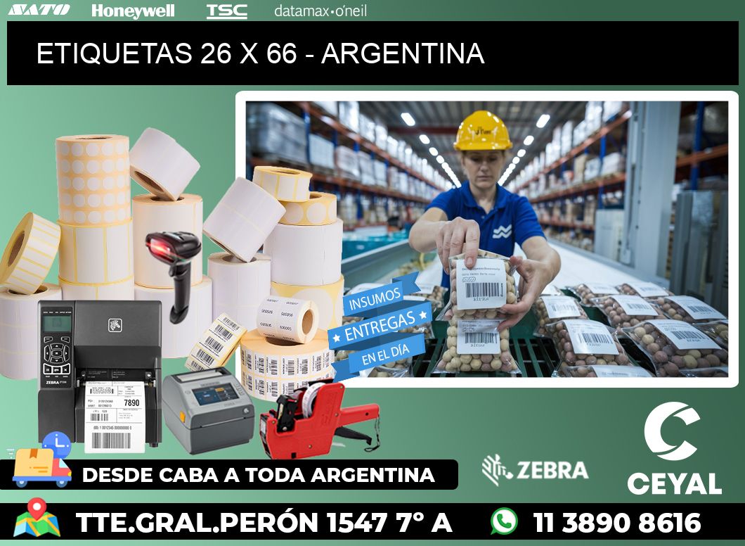 ETIQUETAS 26 x 66 - ARGENTINA