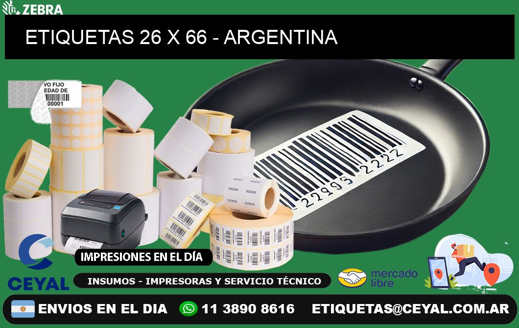 ETIQUETAS 26 x 66 - ARGENTINA