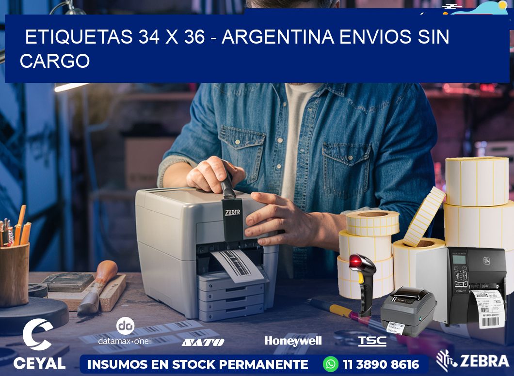 ETIQUETAS 34 x 36 - ARGENTINA ENVIOS SIN CARGO