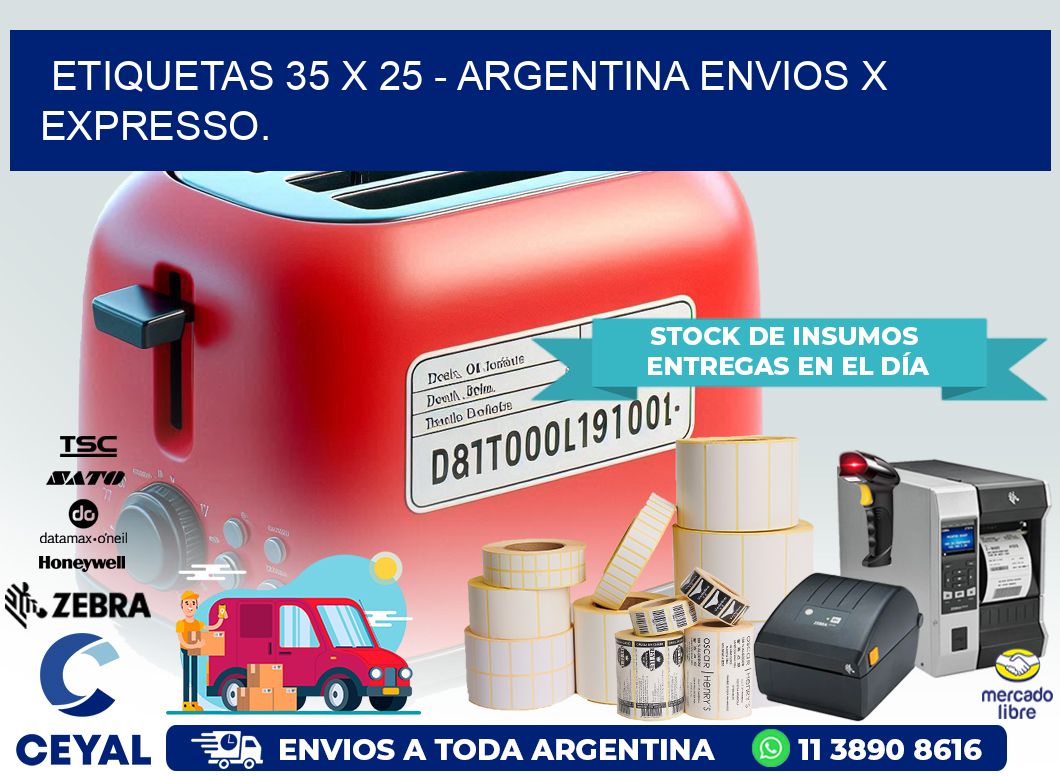 ETIQUETAS 35 x 25 – ARGENTINA ENVIOS X EXPRESSO.