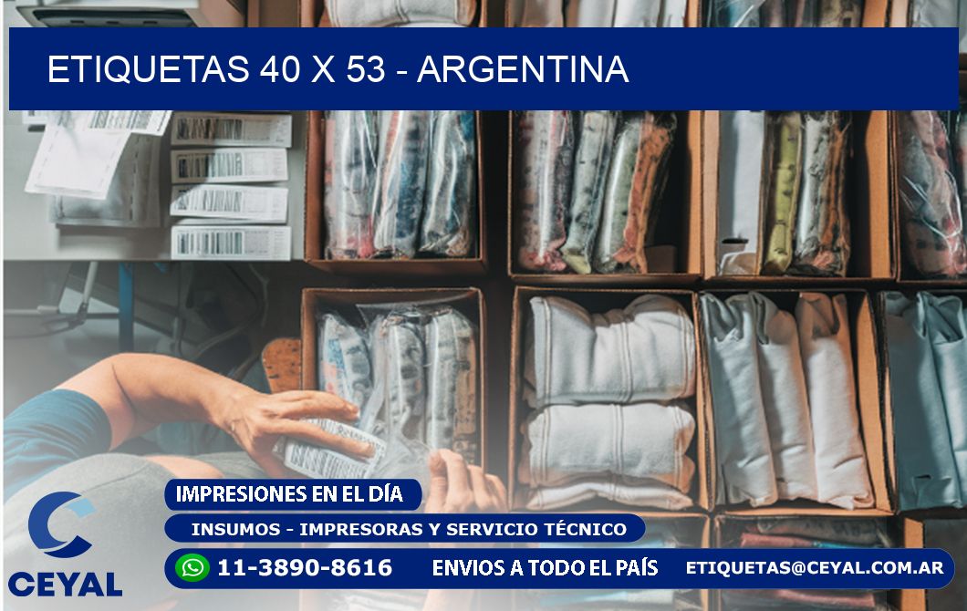 ETIQUETAS 40 x 53 - ARGENTINA