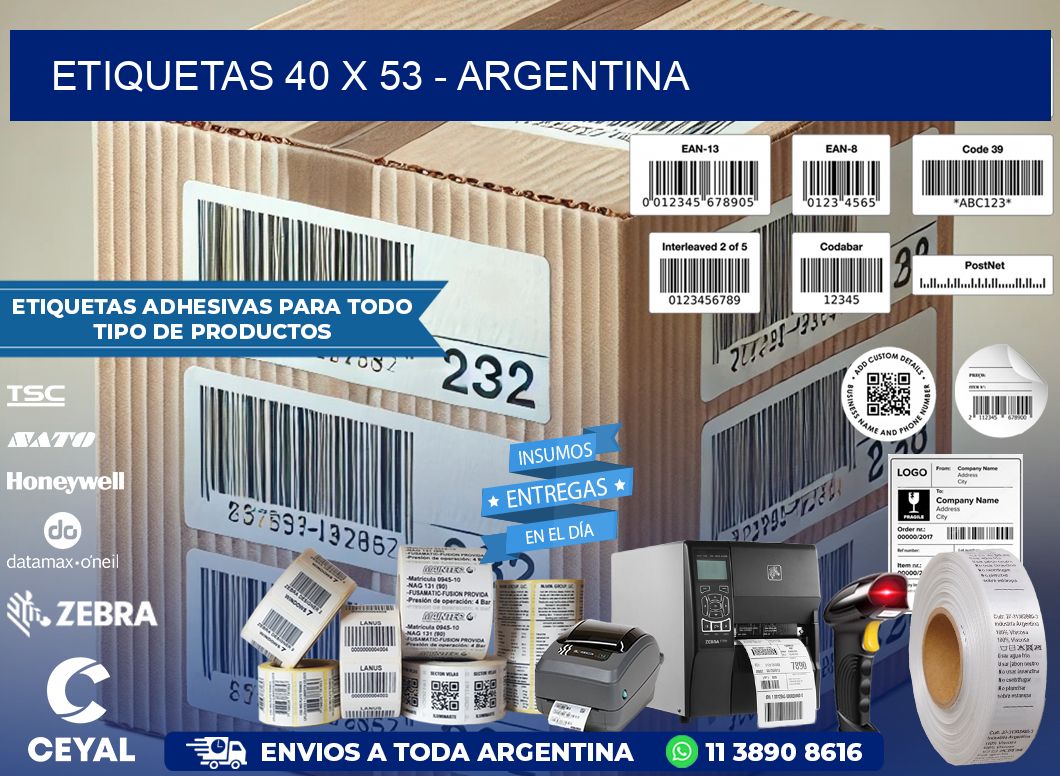 ETIQUETAS 40 x 53 - ARGENTINA