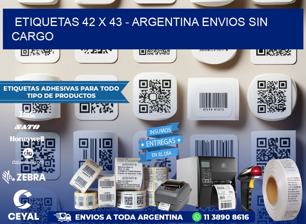 ETIQUETAS 42 x 43 - ARGENTINA ENVIOS SIN CARGO