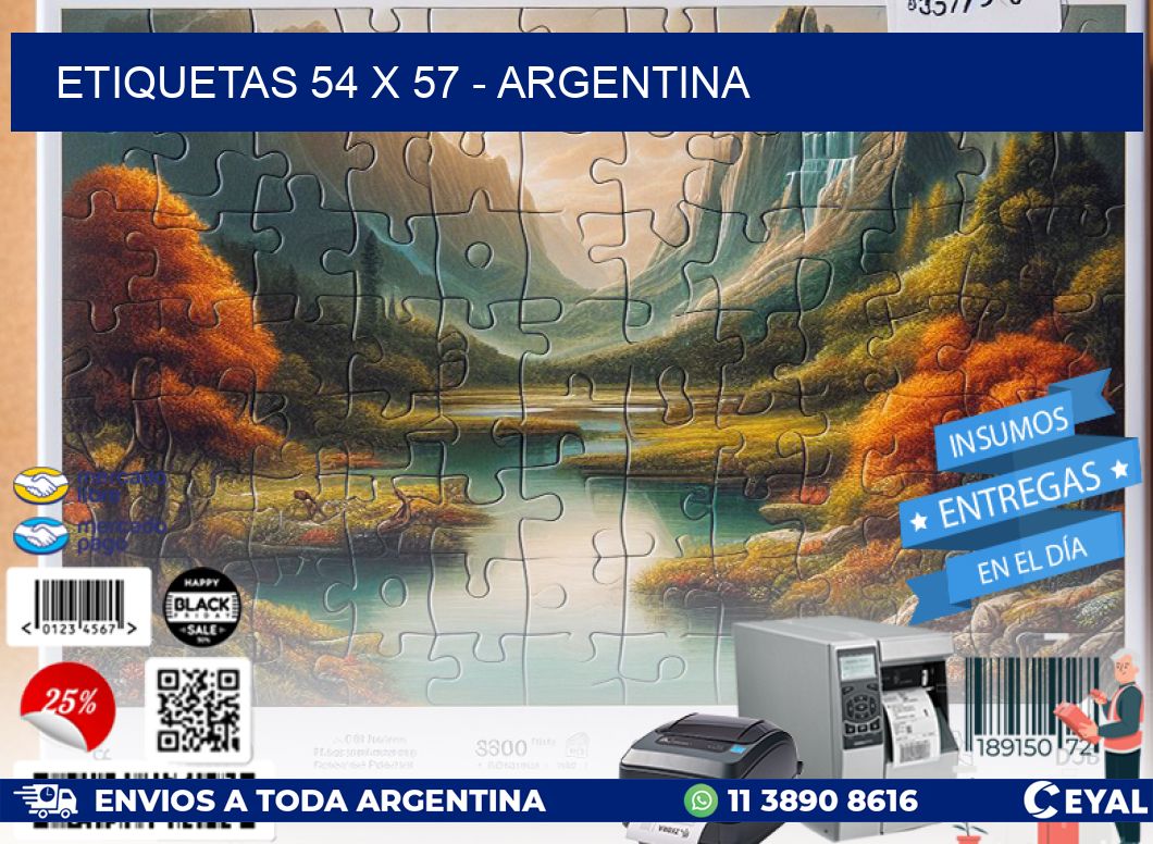 ETIQUETAS 54 x 57 - ARGENTINA