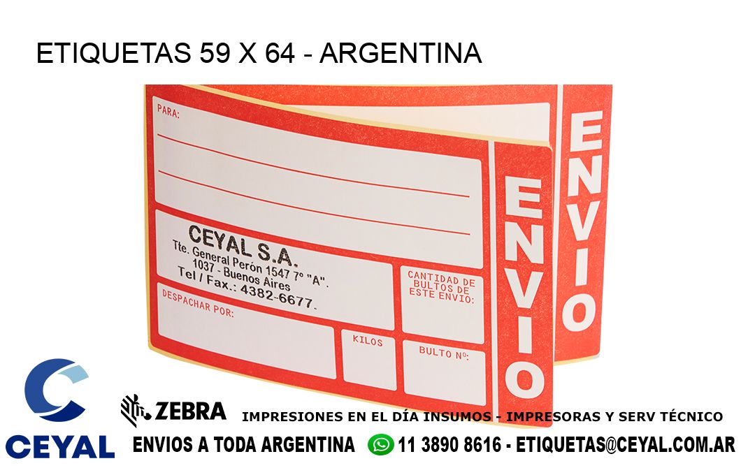 ETIQUETAS 59 x 64 - ARGENTINA