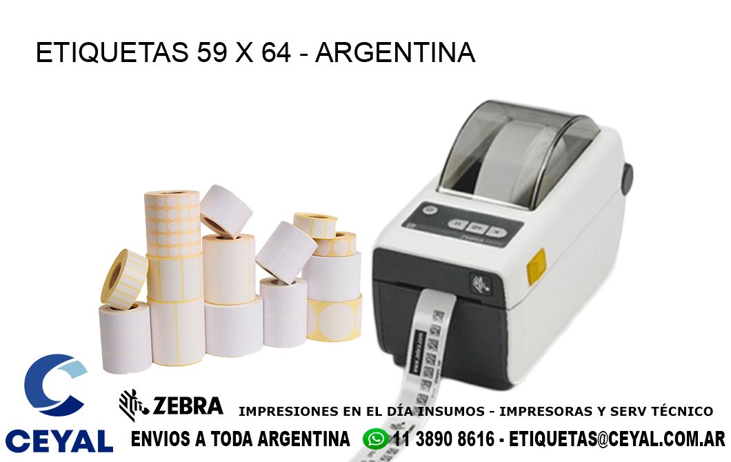 ETIQUETAS 59 x 64 - ARGENTINA