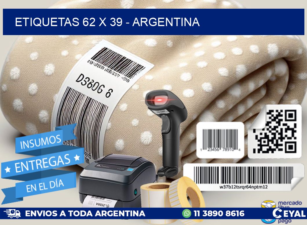 ETIQUETAS 62 x 39 - ARGENTINA