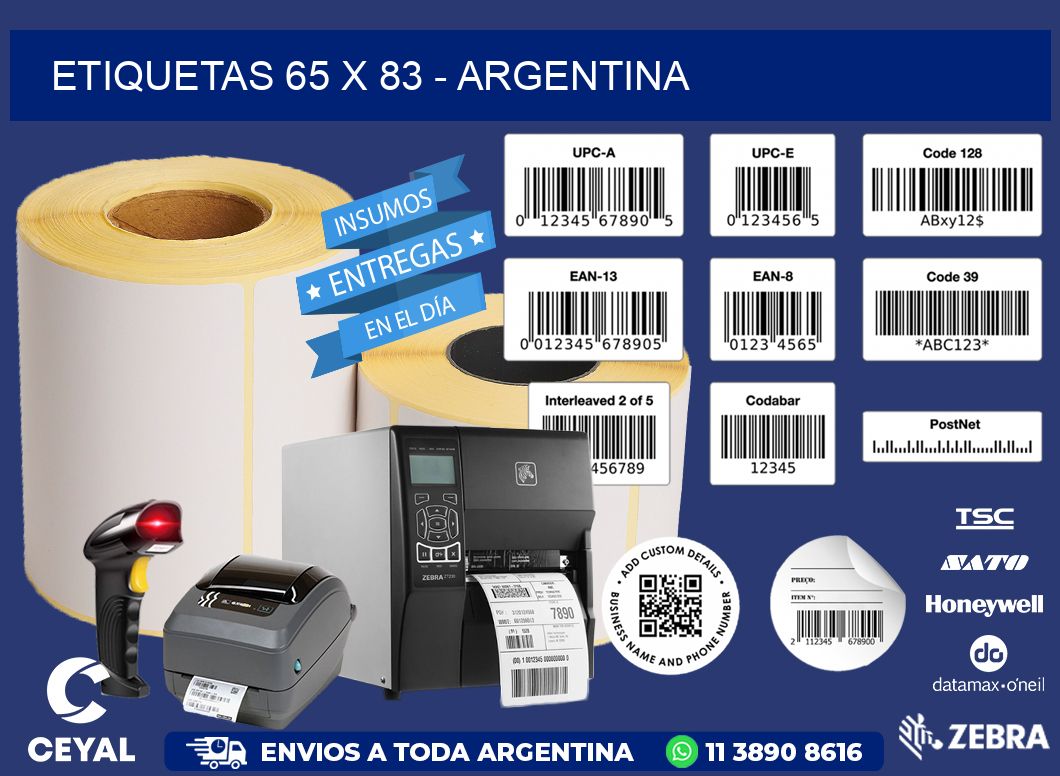 ETIQUETAS 65 x 83 - ARGENTINA