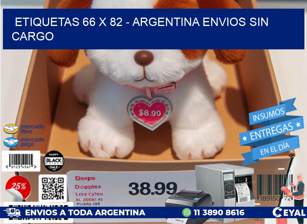 ETIQUETAS 66 x 82 – ARGENTINA ENVIOS SIN CARGO