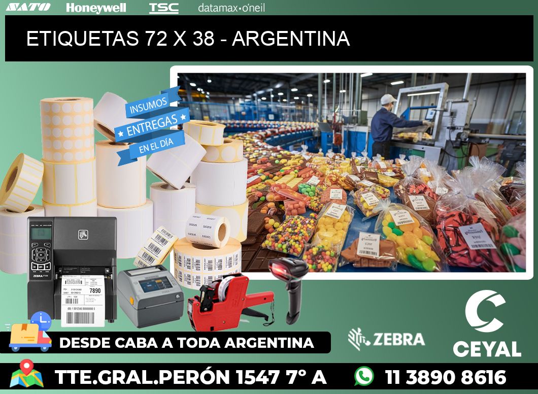 ETIQUETAS 72 x 38 - ARGENTINA